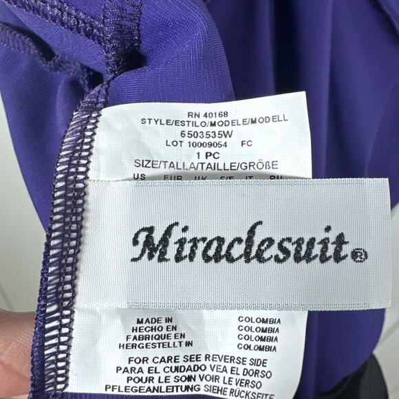 Miraclesuit Women's Plus Size 24W Purple Marais Tummy Control Swim-dress NWT! - Picture 9 of 11